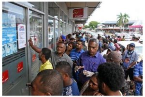 COVID queue Fiji